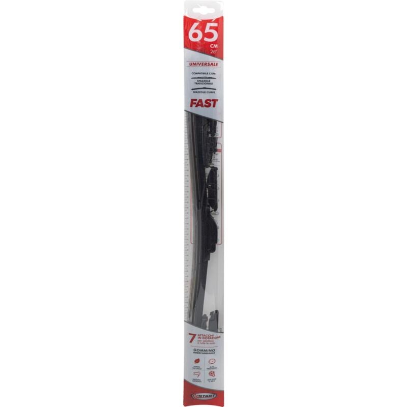 Image of Spazzola tergicristallo singola Fast 65 cm - 26', per spazzole tradizionali e curve