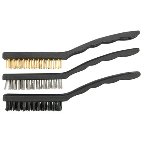 SPAZZOLE 3 PEZZI 23CM RAME ACCIAIO NYLON - W-06964