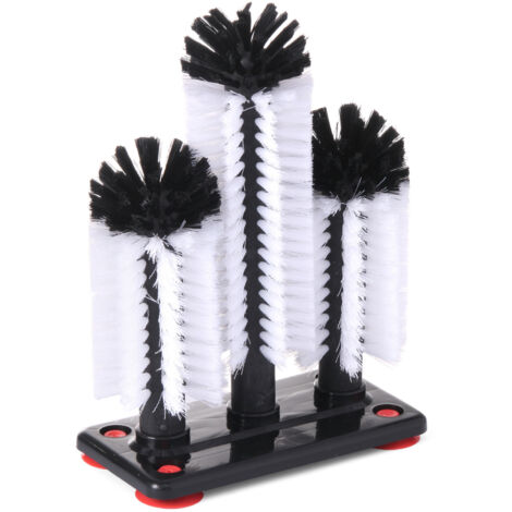 Spazzole a barra per lavaggio bicchieri e calici, altezza 18/25 cm - Hendi 696040