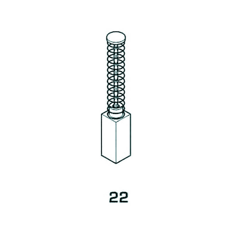 Image of Spazzole a carboncino per elettroutensili modello 22 - rupes 1711 mm.6x7x11/13h.