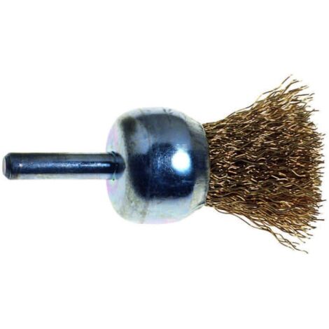 Spazzole a pennello con fili acciaio - Misure: Ø mm 16 codolo mm 6 per trapano PG 477.00 - 5 bl