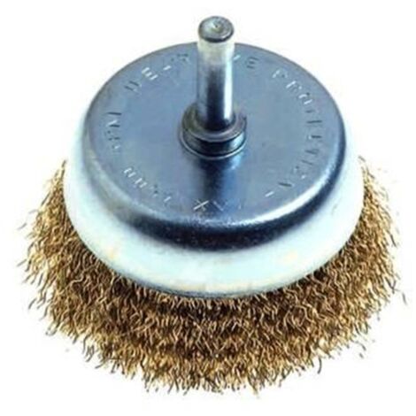 SPAZZOLE A TAZZA FILI ACCIAIO PER TRAPANO - ø mm.50 codolo mm.6 - PZ 6 5