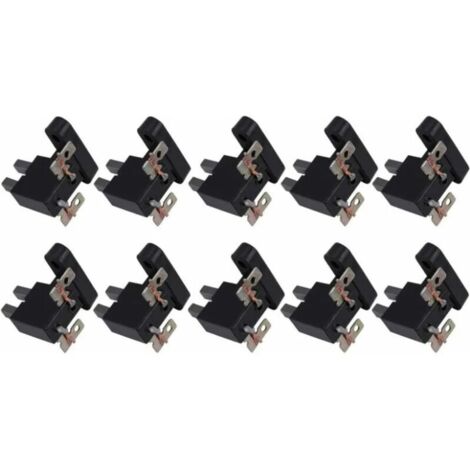 Spazzole di carbone per generatori - 10 spazzole di carbone e relativi portaspazzole per generatori da 4 kW, 5 kW e 7 kW. Buona conduttività termica e proprietà lubrificanti.