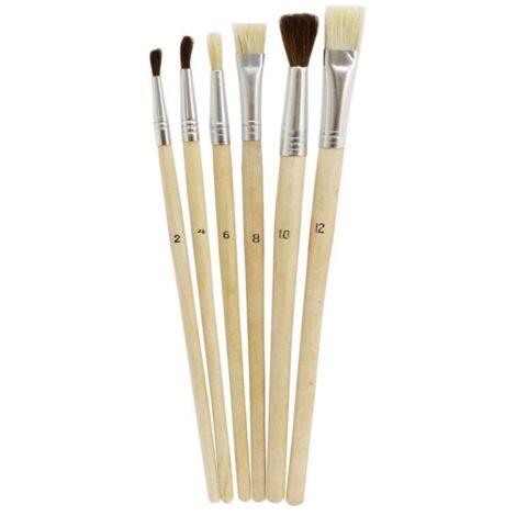Spazzole Grand School GR-B212-6 /6 pezzi/ in legno