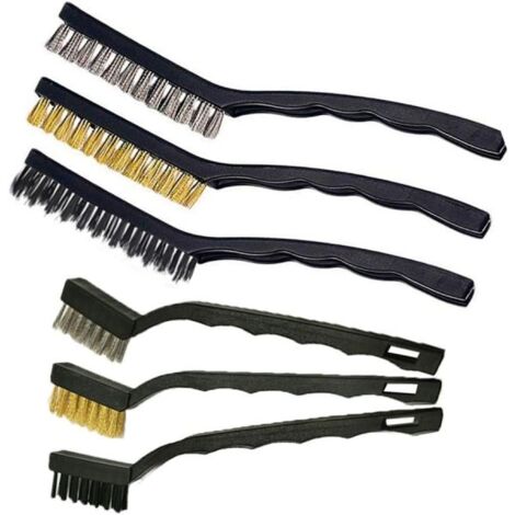 Spazzole In Acciaio Set 6 Spazzole Raschietti Per Metallo Rame Ferro Otton 07057