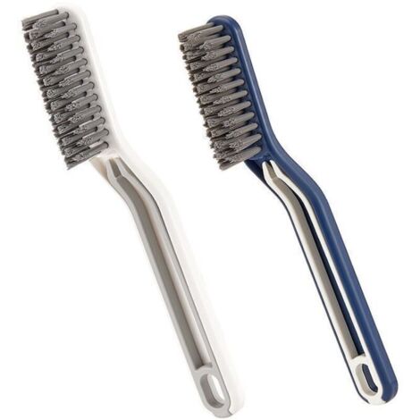Spazzole multifunzionali 2 in 1, set di 2 spazzole angolari per bagno, spazzola per la pulizia con clip, per la pulizia