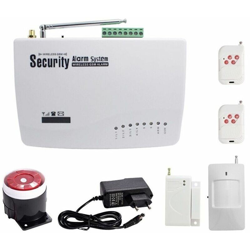 Image of Kit allarme antifurto casa wireless wifi integrato sirena e antenna gsm E-002