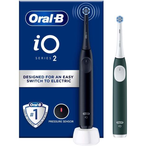 Spazzolino da Denti Elettrico Braun Oral-B iO Series 2 Duo Notte Nero / Verde Foresta
