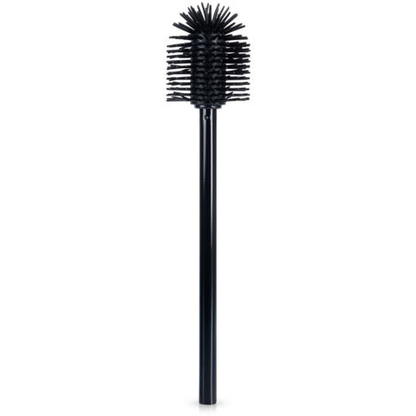 Spazzolino per WC in silicone nero, punta di ricambio per WC, 35 cm, gomma