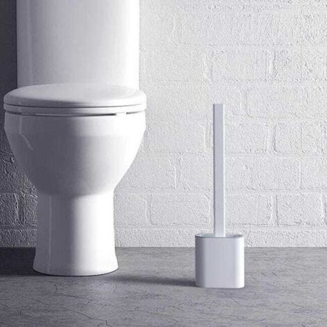 SPAZZOLINO WC BIANCO: Scopino WC ultra-igienico in silicone flessibile