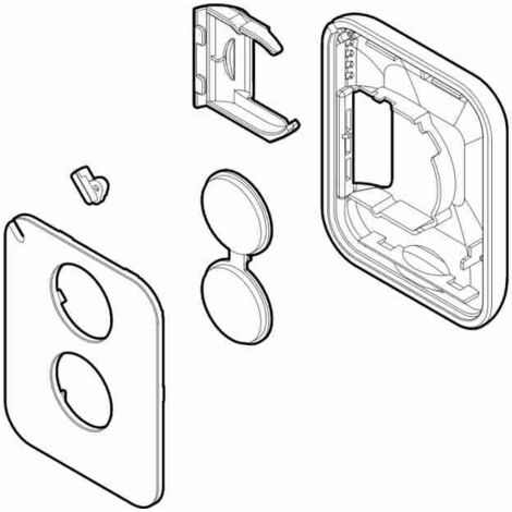 SPCG002500 Plastiche Telecomando FLO2RE Ricambio Originale NICE SPCG002500