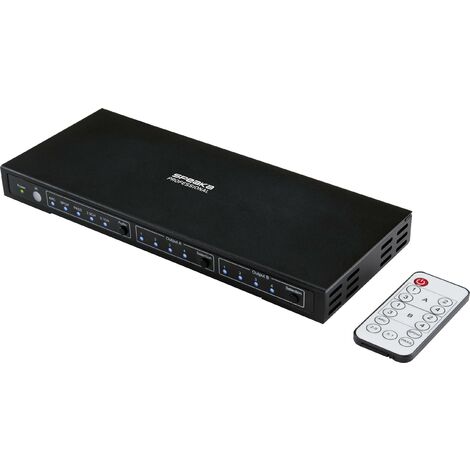 SpeaKa Professional 4x2 ports Switch HDMI avec ports audio 3840 x 2160 Mill. pixel noir Q665682