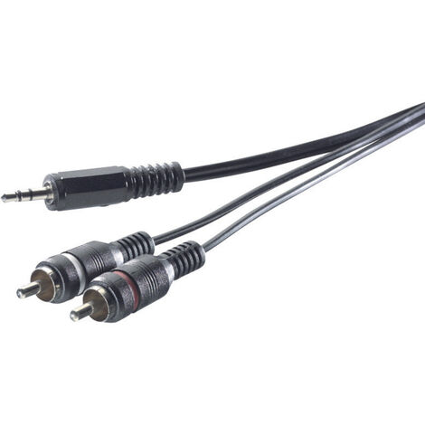 SpeaKa Professional SP-1300904 Cinch / Klinke Audio Anschlusskabel [2x Cinch-Stecker - 1x Klinkenste