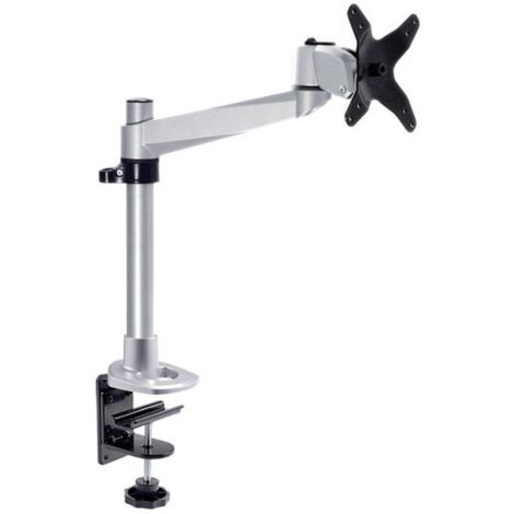 SpeaKa Professional SP-1624752 Swivel 1 parte Supporto da tavolo per monitor 25,4 cm (10) - 76,2 cm (30) Argento/Nero