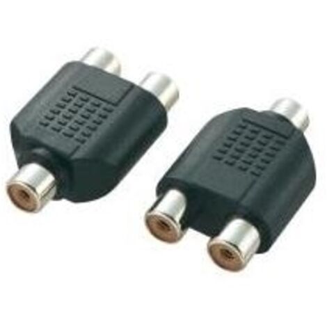 SpeaKa Professional SP-2873360 KR1248 RCA Audio Adattatore a Y [1x Presa RCA - 2x Presa RCA] Nero
