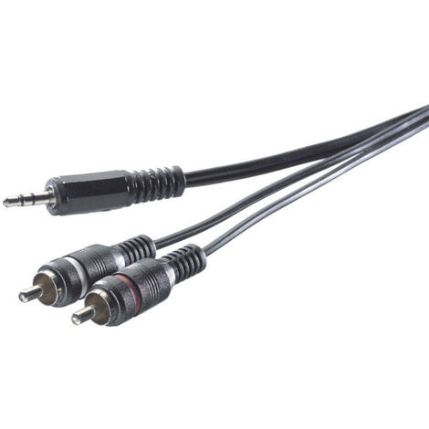 SpeaKa Professional SP-7869916 Cinch / Klinke Audio Anschlusskabel [2x Cinch-Stecker - 1x Klinkenste