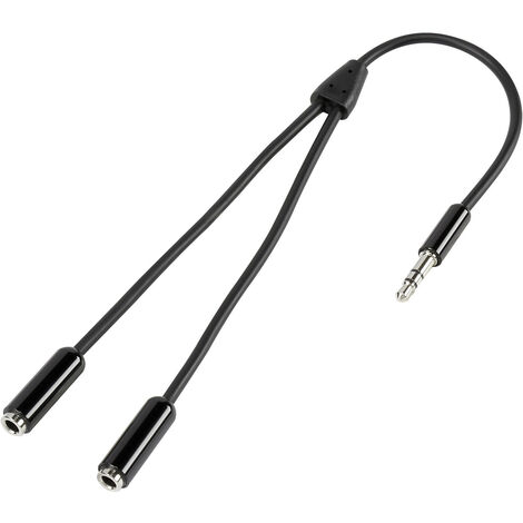 SpeaKa Professional SP-7870032 Klinke Audio Anschlusskabel [1x Klinkenstecker 3.5 mm - 2x Klinkenbuc