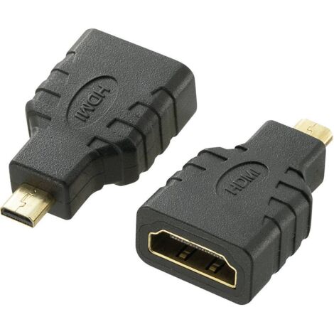 SpeaKa Professional SP-7870184 HDMI Adattatore [1x Spina HDMI Micro D - 1x Presa HDMI] Nero contatti connettore dorati,