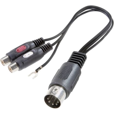 SpeaKa Professional SP-7870284 Cinch-RCA / connexion DIN audio Adaptateur Y [1x diode mâle 5 pôles (DIN) - 2x Cinch-RCA