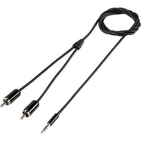 SpeaKa Professional SP-7870484 Cinch / Klinke Audio Anschlusskabel [2x Cinch-Stecker - 1x Klinkenste