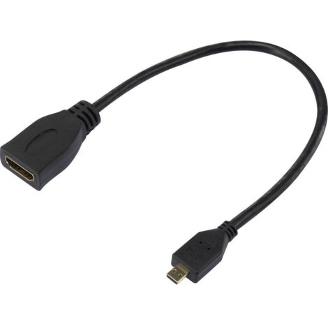 SpeaKa Professional SP-7870588 HDMI Adattatore [1x Spina HDMI Micro D - 1x Presa HDMI] Nero contatti connettore dorati