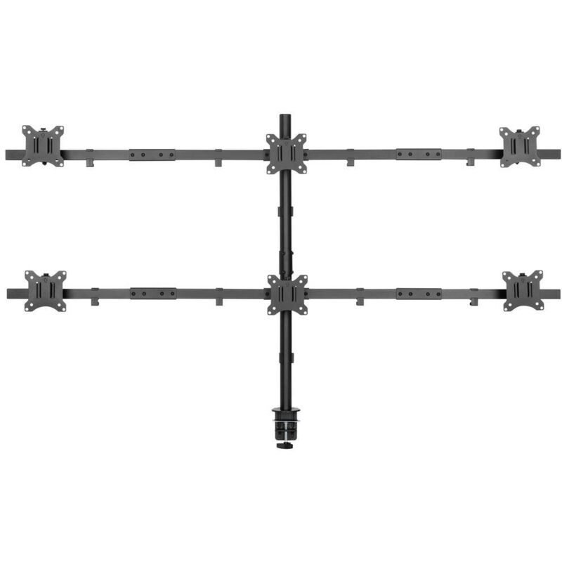 SP-MM-1010 x6 Support de table pour écran 43,2 cm (17') - 81,3 cm (32') noir (ral 7001) inclinable + pivotant W196952 - Speaka Professional