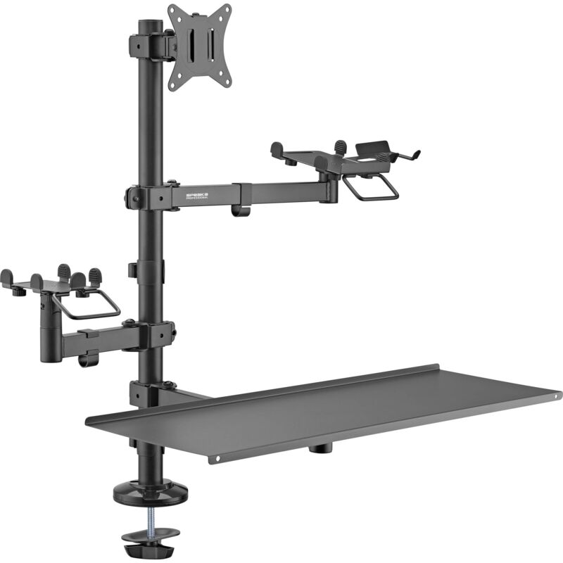 SP-POS-100 simple Support de table pour écran 43,2 cm (17') - 81,3 cm (32') noir Support pour terminal pos + imprimante, tablette R649882 - Speaka