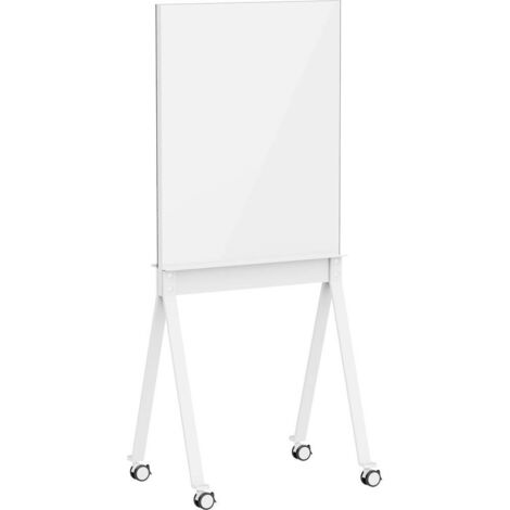 SpeaKa Professional Tableau magnétique en verre SP-SMW-001 (l x H) 760 mm x 959 mm blanc aimants inclus pied à quatre b
