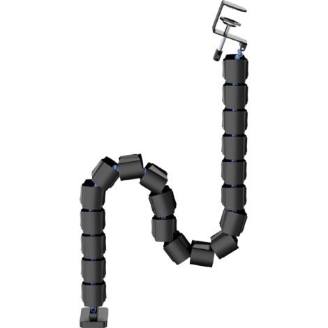 SpeaKa Professional Tube guide-câbles ABS, acier, Thermoplastique noir flexible (L x l x H) 1.34 m x 100 mm x 109 mm 1