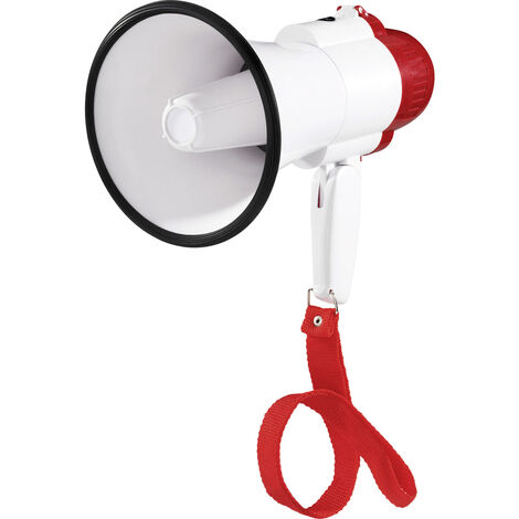 SpeaKa Professional XB-7S Megaphon mit Haltegurt, Aufnahmefunktion, integrierte Sounds