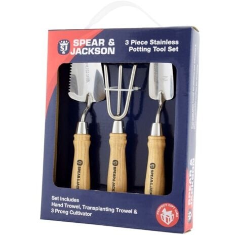 Spear and Jackson 3 Piece Stainless Steel Mini Potting Tool Set POTTING3PS
