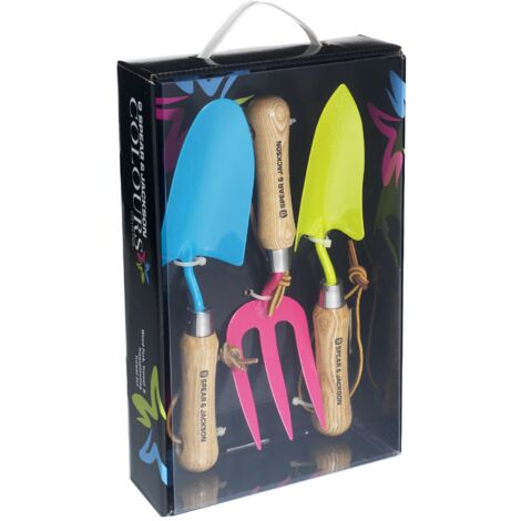 Spear & Jackson COLOURS3PS Colori: spatola, forchetta e trapiantatrice