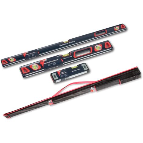 Spear & Jackson SL3PS Set Spirit Level da 3 pezzi in borsa a tracolla su misura