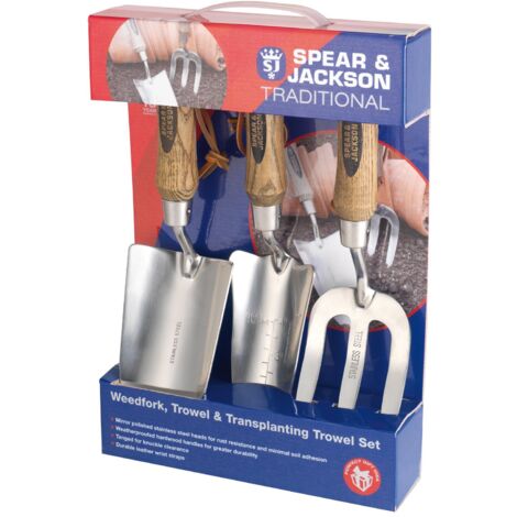 Spear & Jackson TRAD3PS Set regalo tradizionale in acciaio inossidabile da 3 pezzi