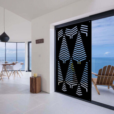 SPEAR - Pannello in PVC traforato - Parasole - Colore: nero - Misura: 50x150 cm
