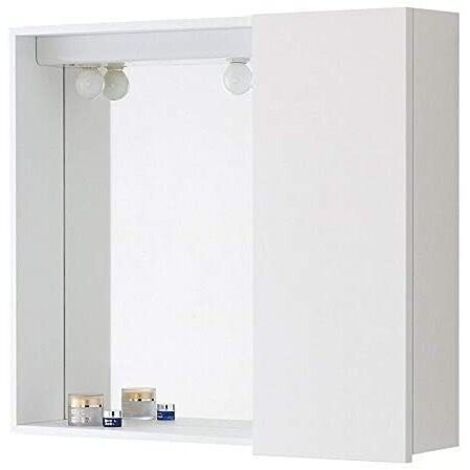 SPECCHIERA 67X16XH60CM CON 1 ANTA BIANCA LUCIDA