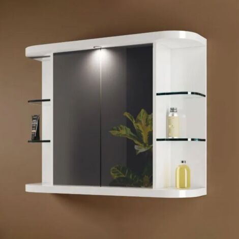 Specchiera Arredo Bagno Bianca Serie Benny cm82x23x65h ART.010747