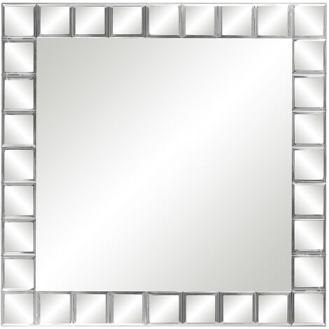 Specchiera con argento Miro Silver, 65x65 cm - grigio