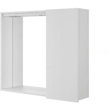 SPECCHIERA CON CASSA IN NOBILITATO RIVESTITO IN PVC