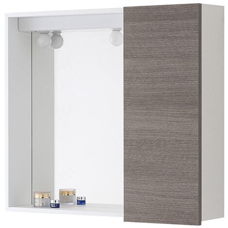 SPECCHIERA CON CASSA IN NOBILITATO RIVESTITO IN PVC