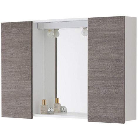 SPECCHIERA CON CASSA IN NOBILITATO RIVESTITO IN PVC