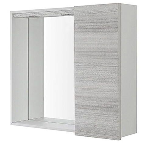 Specchiera da Bagno 1 Anta con Faretti Led Linea Stella - Colore: Grigio