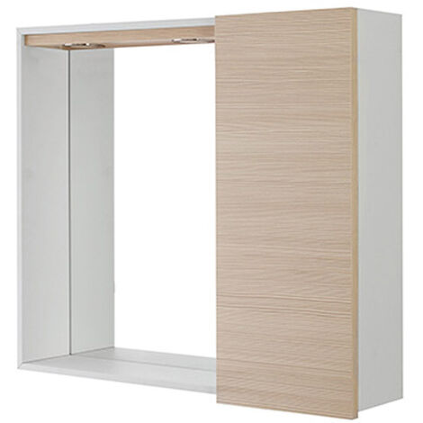 Specchiera da Bagno 1 Anta con Faretti Led Linea Stella - Colore: Larice