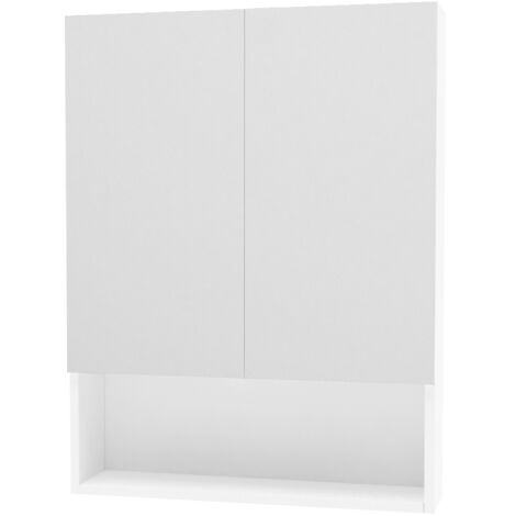 Specchiera da bagno doppia anta '933' cm 62 x 15,5 x h.81 - bianca