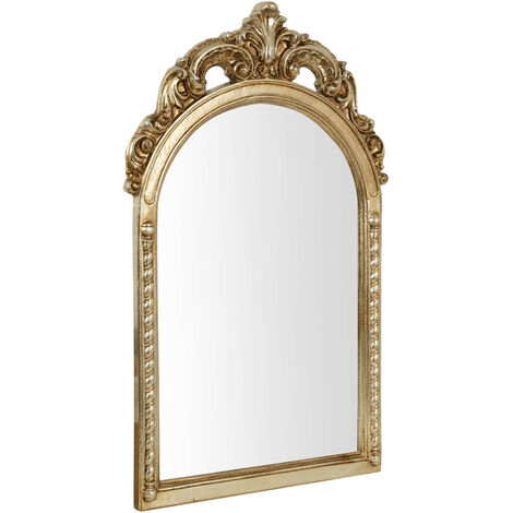 SPECCHIERA DA PARETE IN LEGNO FINITURA FOGLIA ARGENTO ANTICO MADE IN ITALY