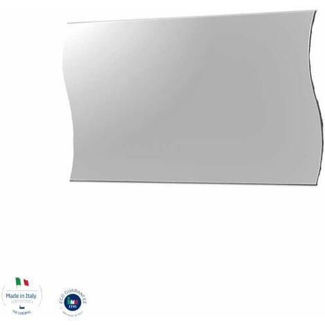 Specchiera Onda 110 Cm Bianco Lucido