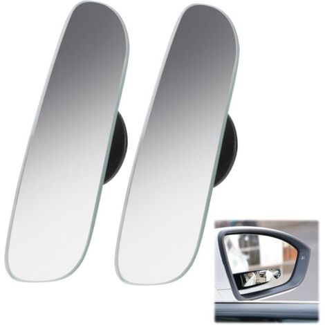 Specchietti convessi per angolo cieco KZQ (confezione da 2), senza cornice, per auto, SUV e moto. Specchietti esterni HD grandangolari, regolabili a 360°, con adesivo, impermeabili e resistenti.