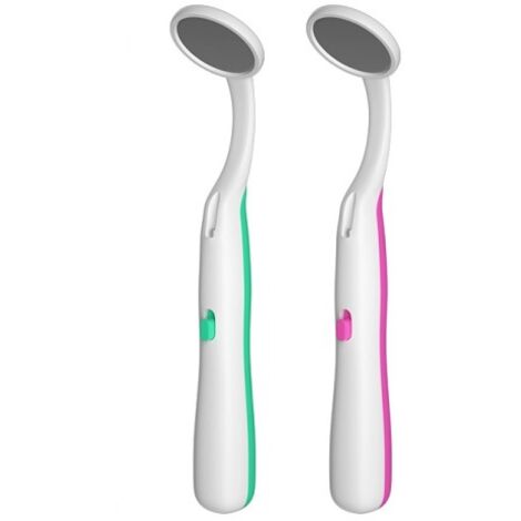 specchietti dentali a LED per l'ispezione dentale con luce LED brillante per la cura dentale (verde + rosa)