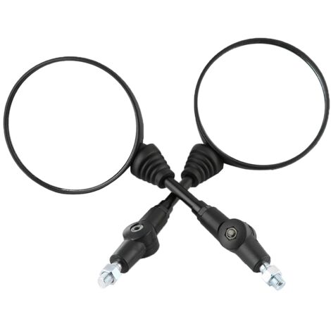 Specchietti retrovisori per moto Brrnoo, neri, 2 pezzi, specchietti retrovisori da manubrio per moto, specchietti retrovisori per scooter di ricambio per KLX250 KL250