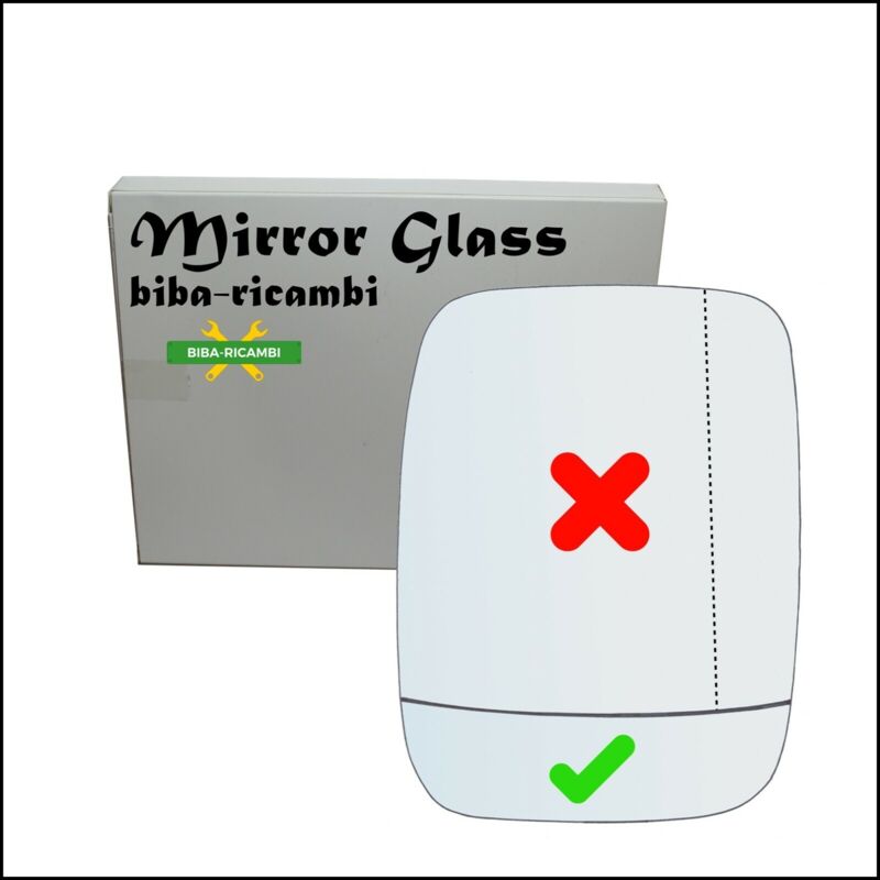 Specchietto nudo adesivo lato passeggero per nissan nv300 (x82) dal 2016